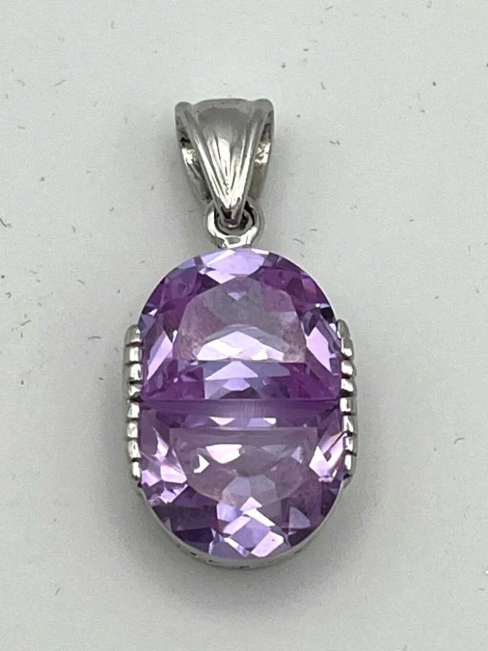 Elegant Silver and Purple Pendant